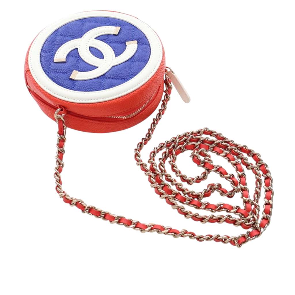 Chanel Tricolor Caviar CC Filigree Round Crossbody - Image 12