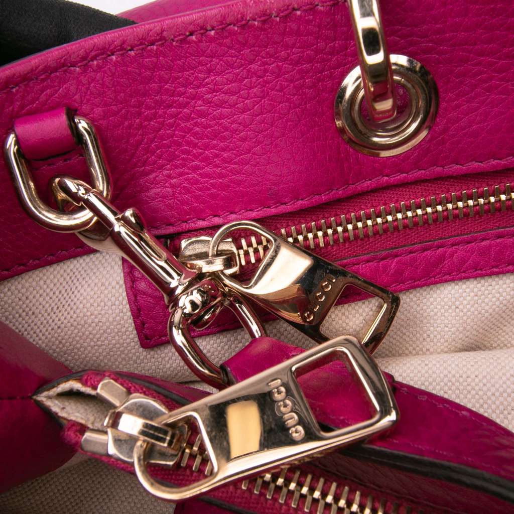 Gucci Medium Calfskin Bamboo Shopper Satchel - Image 11