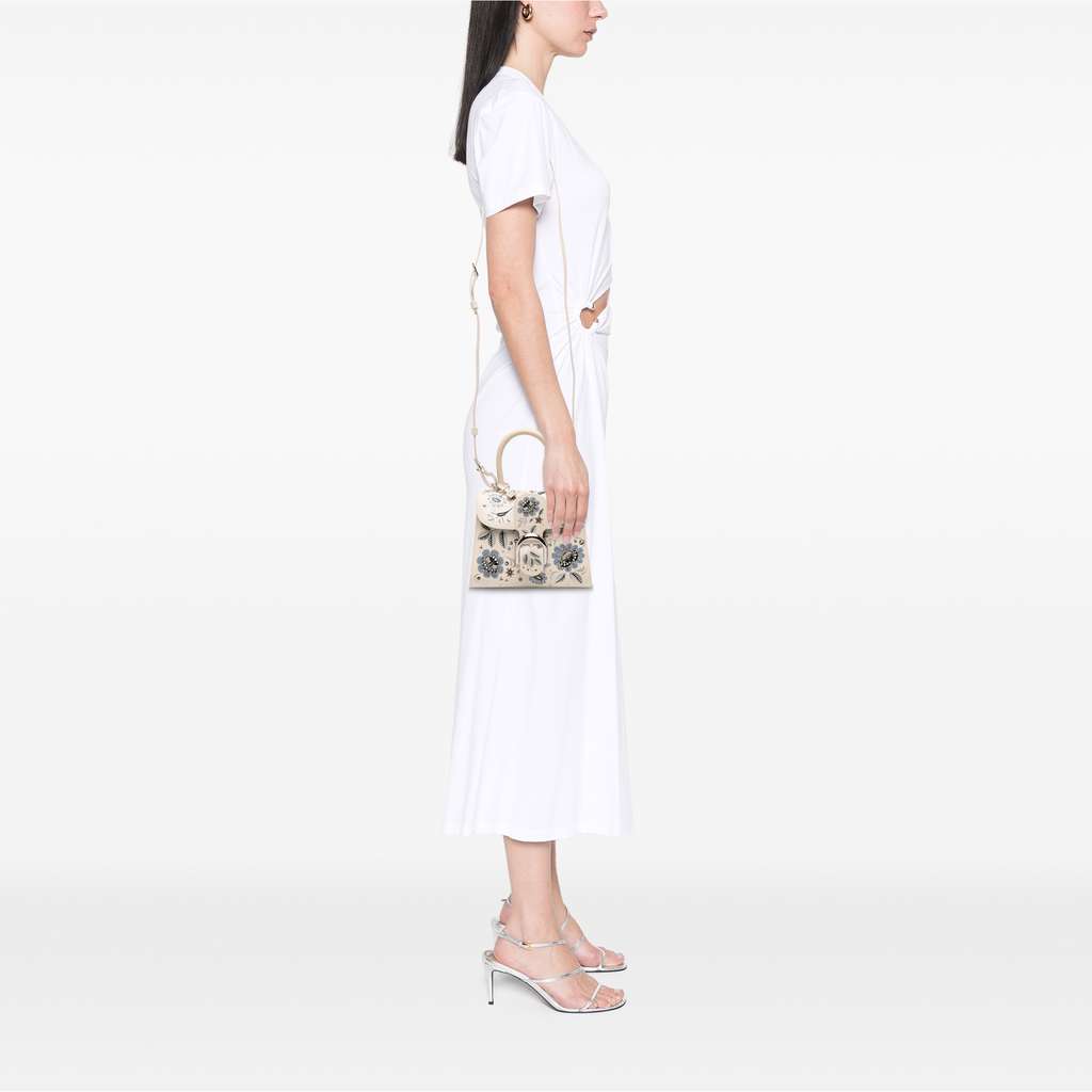 Delvaux MIni Smooth Calfskin Brillant Blooming Crystalline Satchel - Image 13