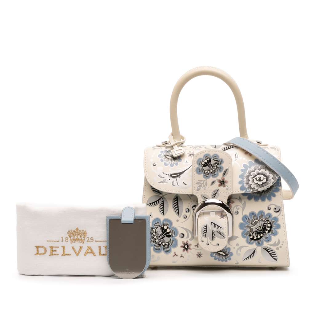 Delvaux MIni Smooth Calfskin Brillant Blooming Crystalline Satchel - Image 14