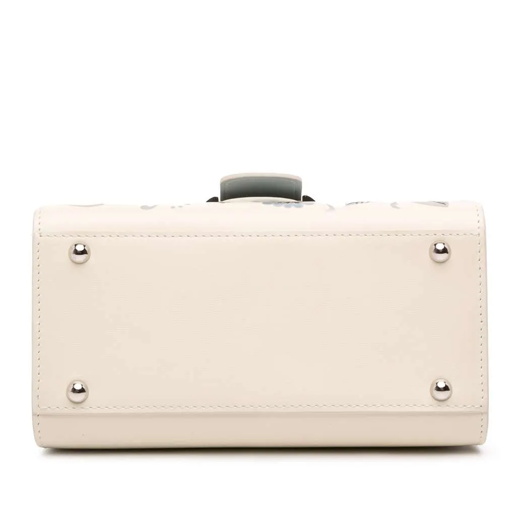 Delvaux MIni Smooth Calfskin Brillant Blooming Crystalline Satchel Brown Leather Very good - Inside View