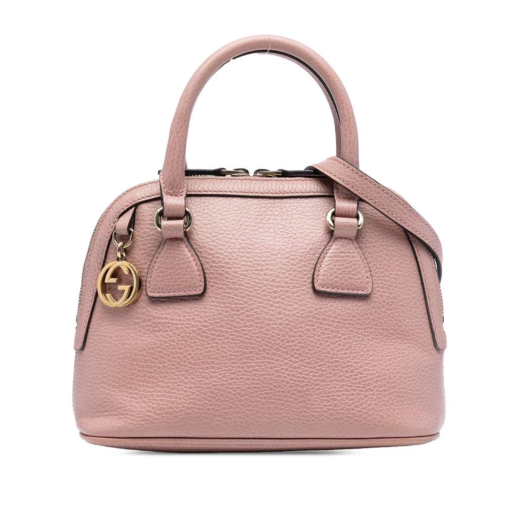Gucci Mini Leather GG Charm Dome Satchel