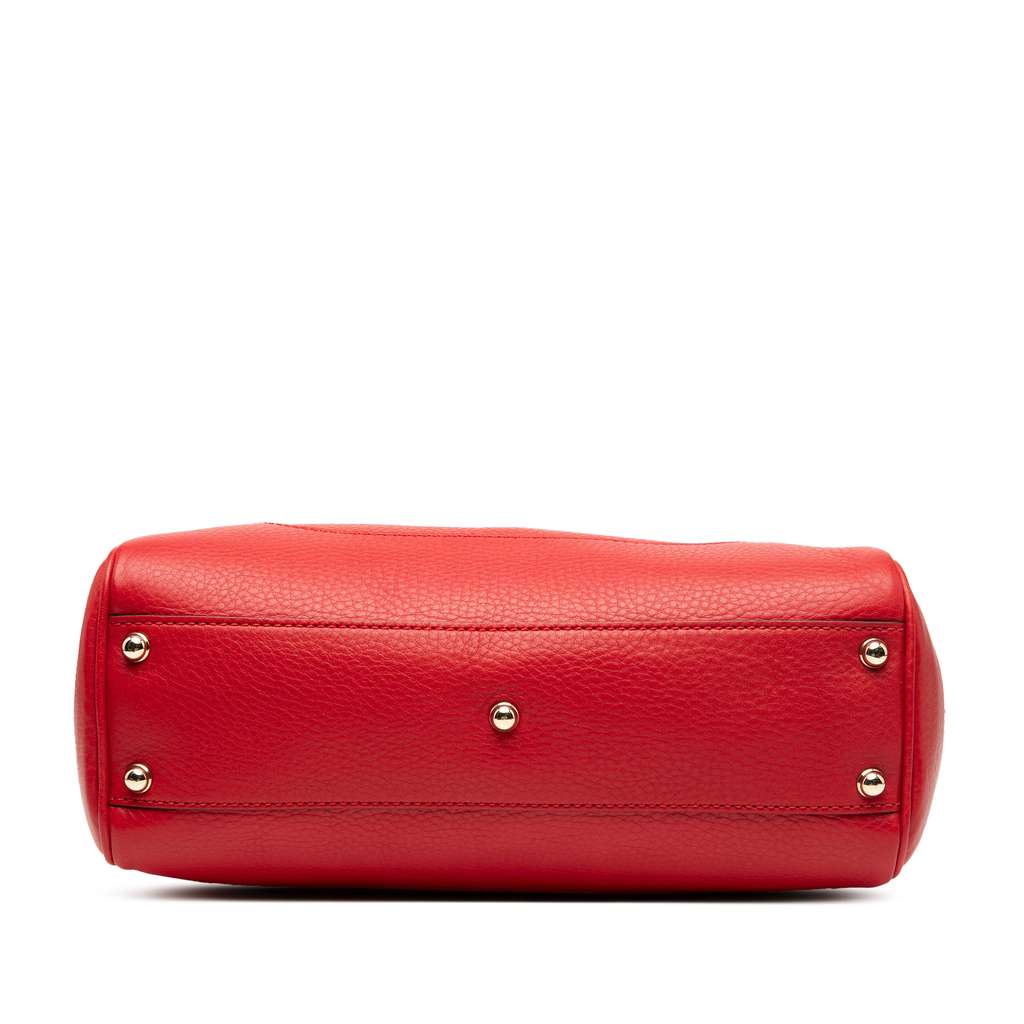 Gucci Small Pebbled Calfskin Diana Bamboo Top Handle Tote - Image 6