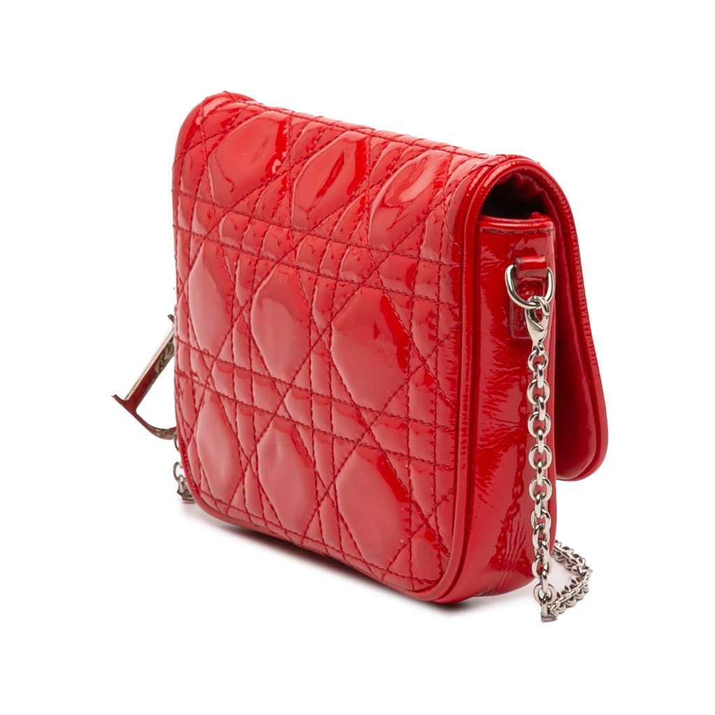 Dior Patent Cannage Chain Flap - 2