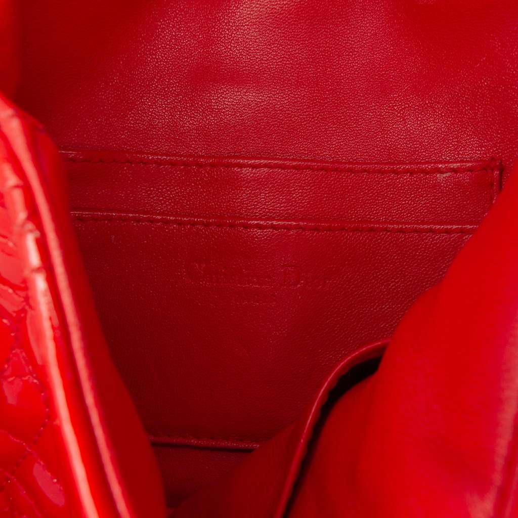 Dior Patent Cannage Chain Flap - 5