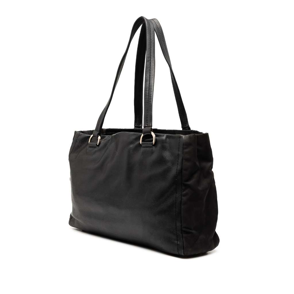 Prada Tessuto Trimmed Nappa Tote - 2