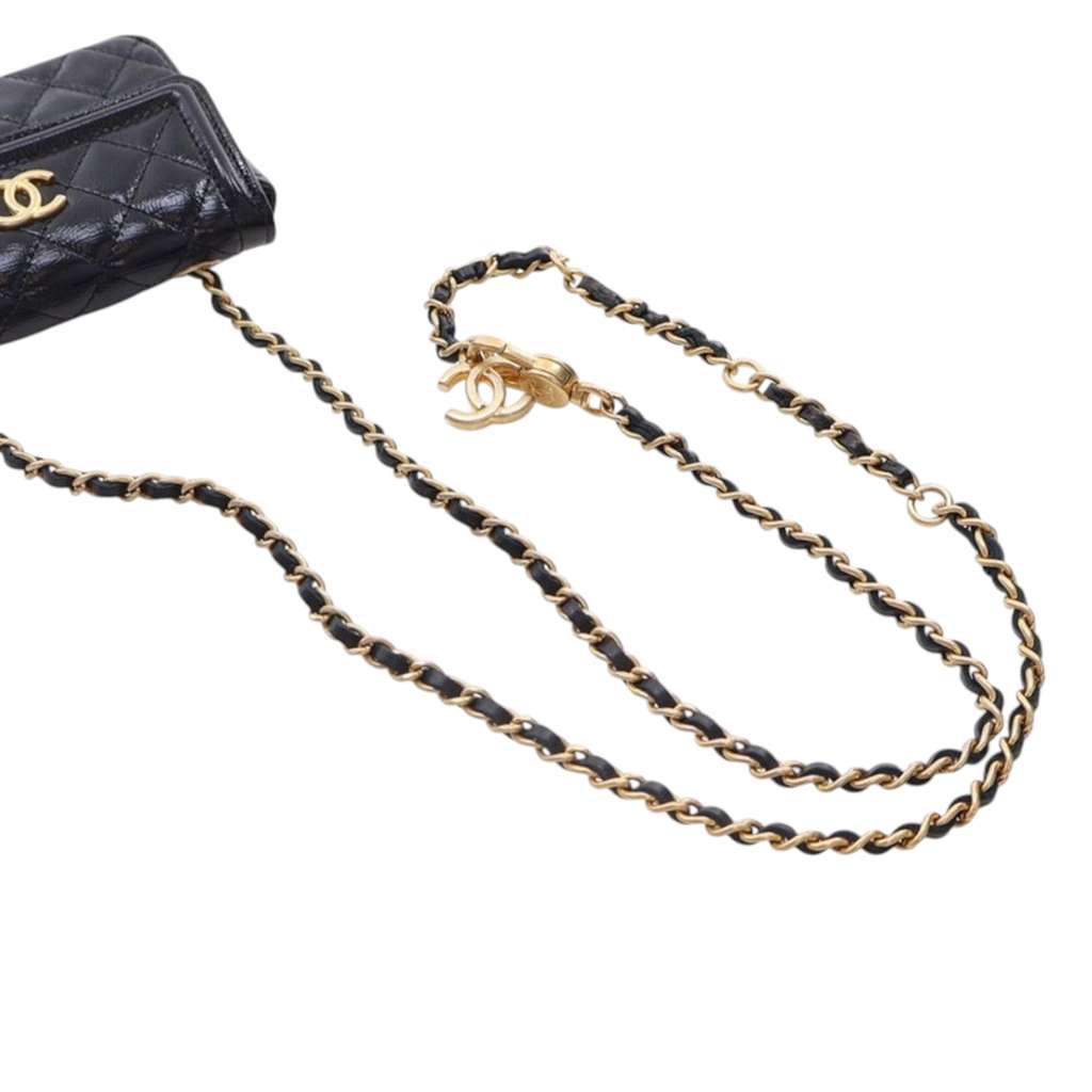 Chanel Quilted Shiny Aged Calfskin Waist Belt Bag - Image 13