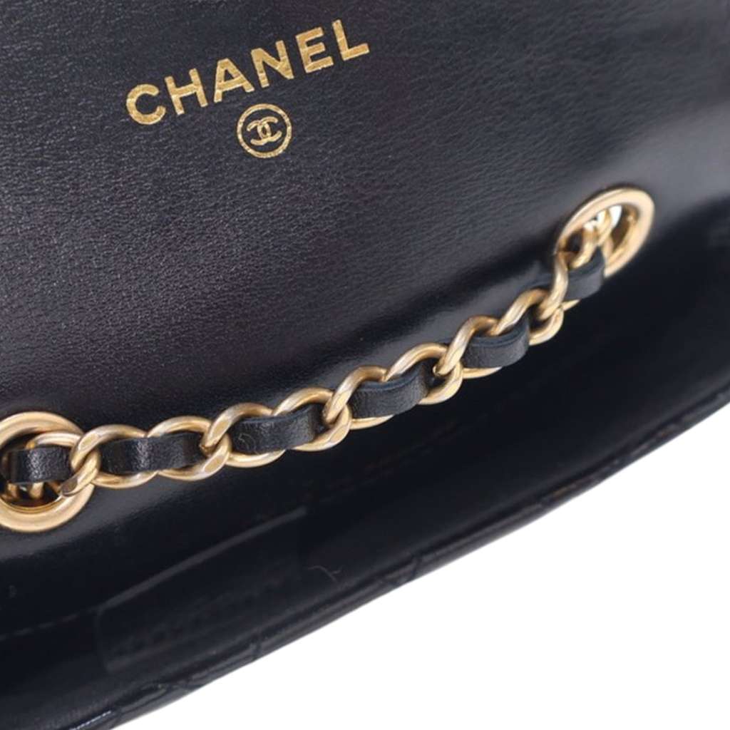 Chanel Quilted Shiny Aged Calfskin Waist Belt Bag - Side view