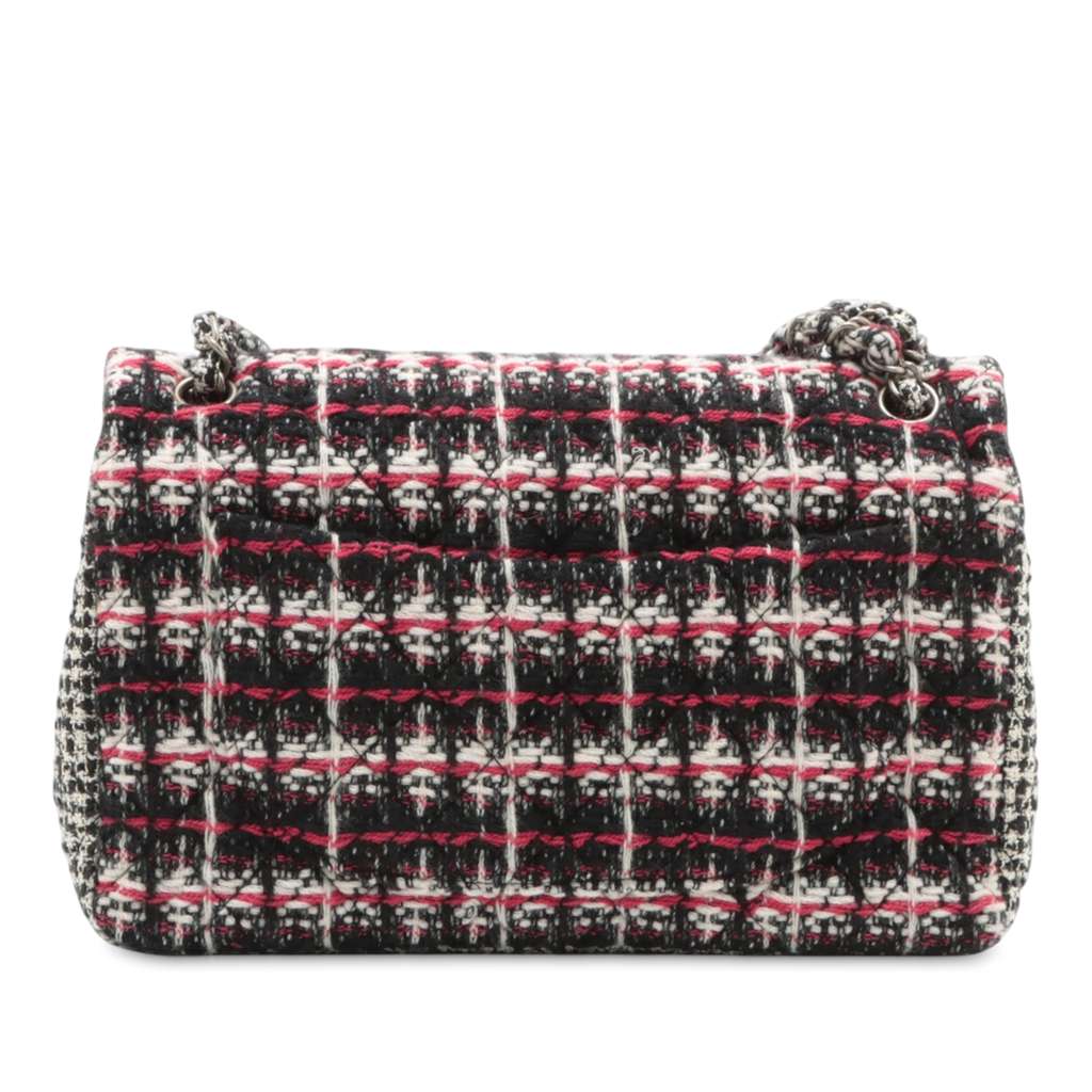 Chanel Medium Classic Tweed Double Flap - Back view