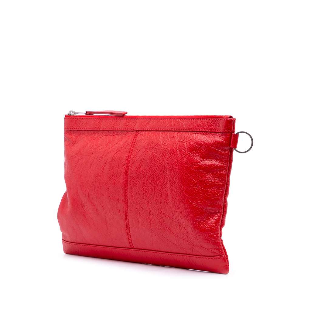 Balenciaga Lambskin Motocross Classic Clip M Clutch - Back view