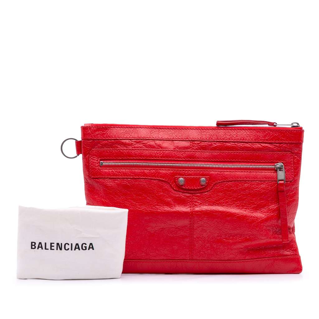 Balenciaga Lambskin Motocross Classic Clip M Clutch - Image 13