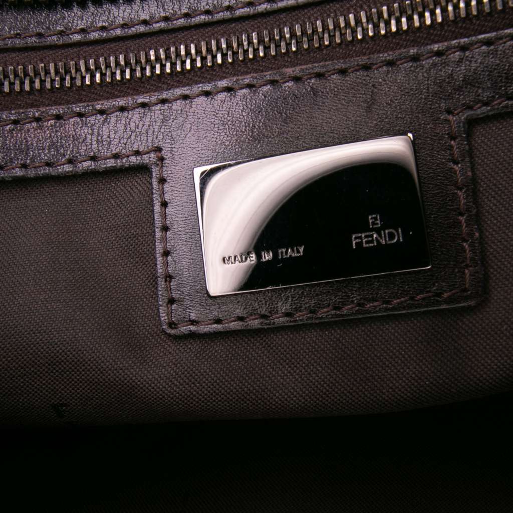 Fendi Zucchino Canvas Handbag - Side view