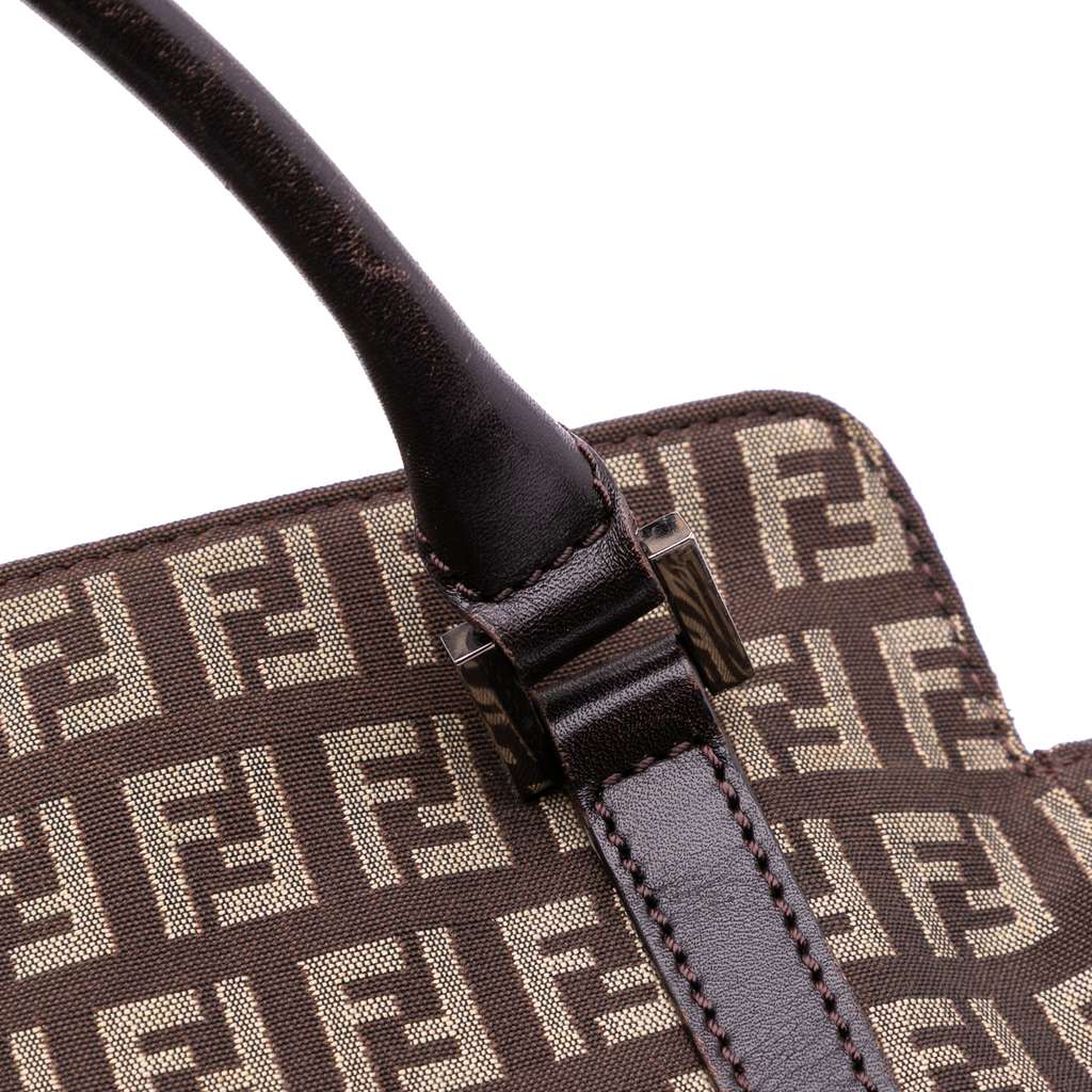 Fendi Zucchino Canvas Handbag - Image 11