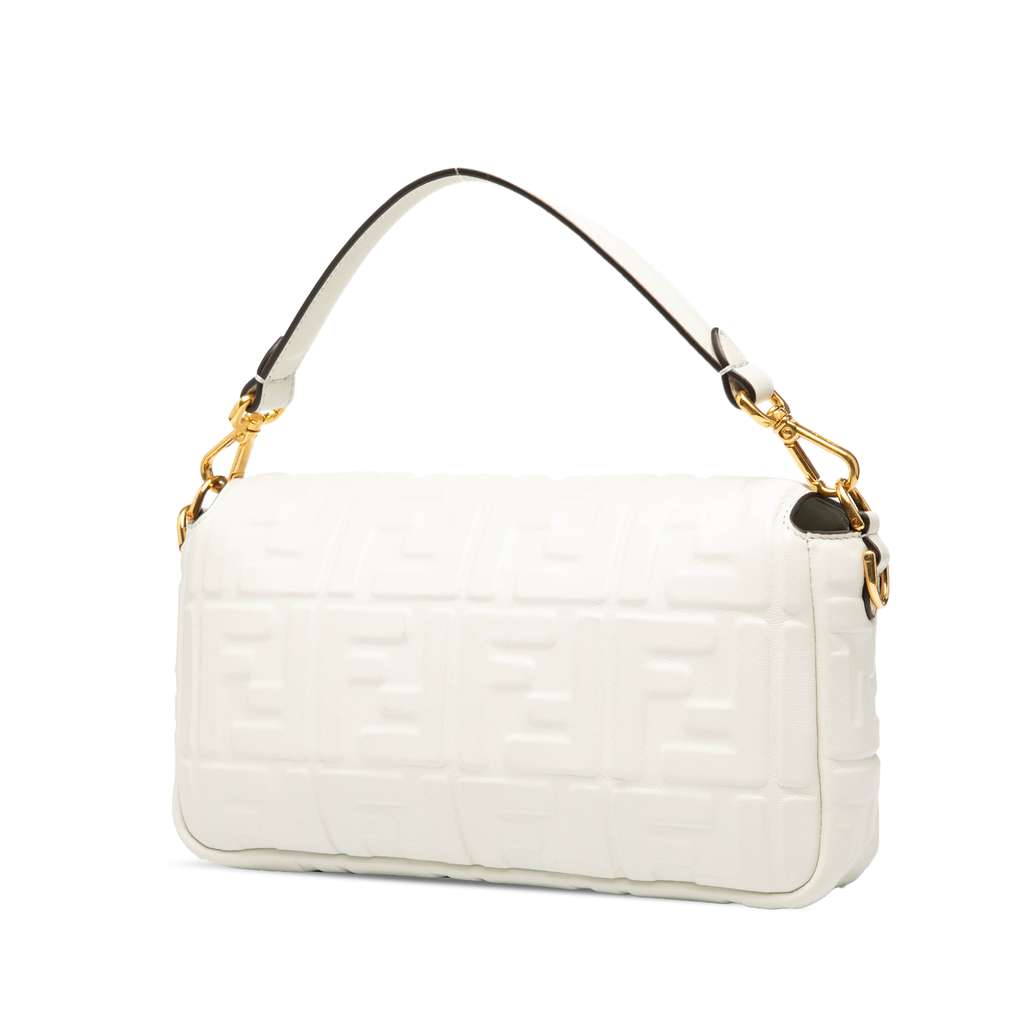 Fendi Zucca Embossed Leather Baguette Satchel - Back view