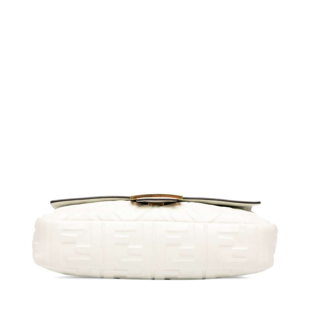 Fendi Zucca Embossed Leather Baguette Satchel - Image 6