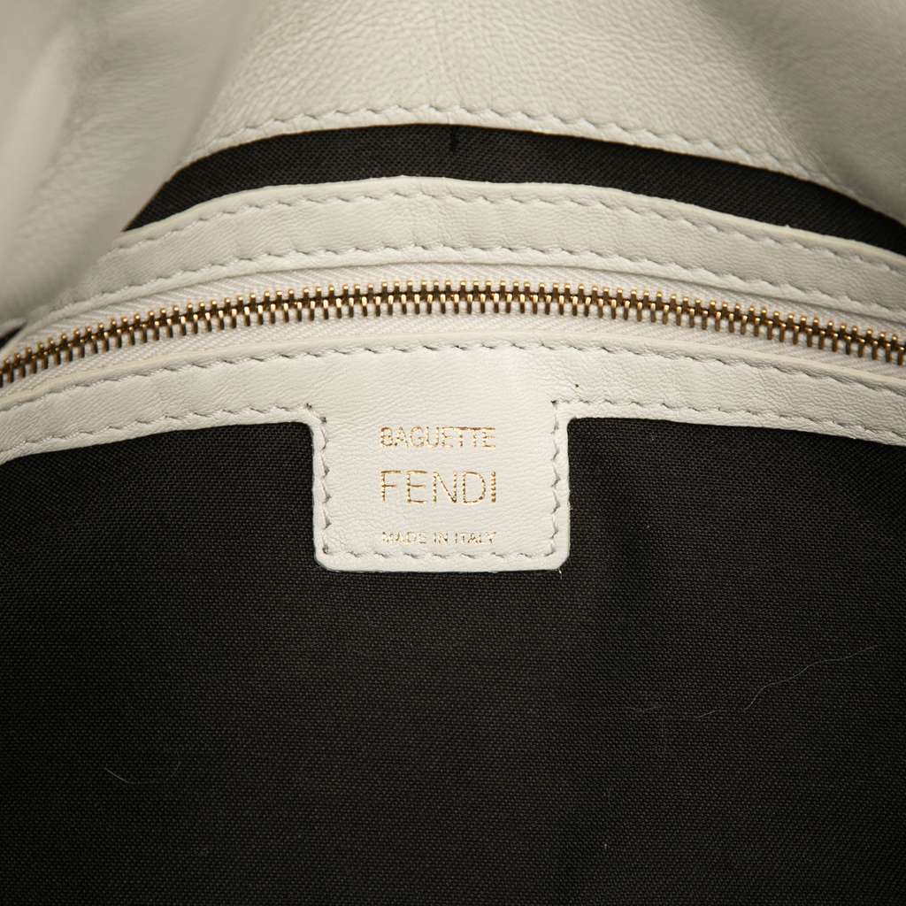 Fendi Zucca Embossed Leather Baguette Satchel - Side view