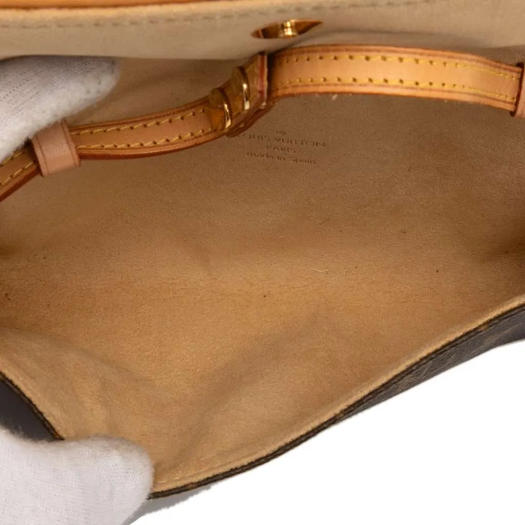 Louis Vuitton Monogram Pochette Twin PM Brown Very good - Model View