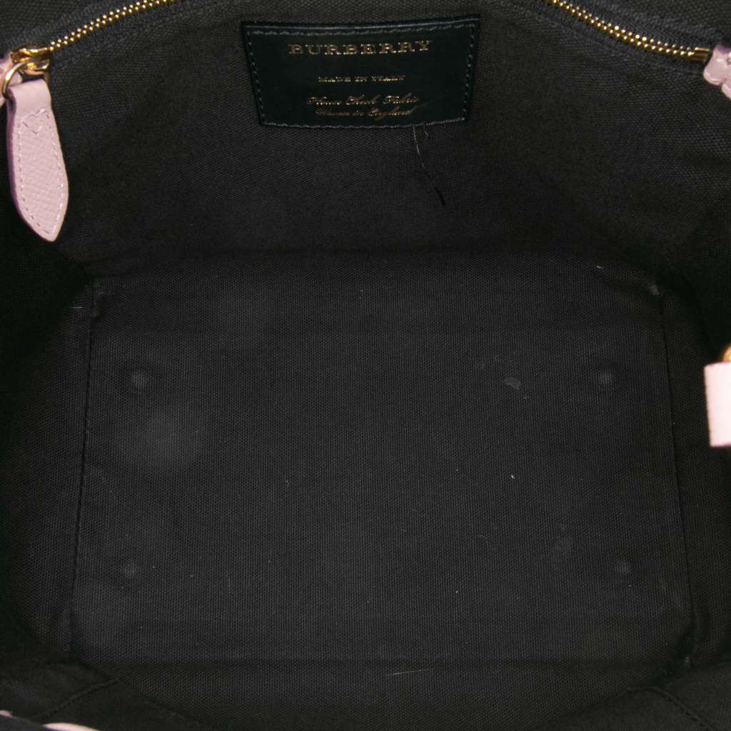 Burberry Small Leather and House Check Canvas Canterbury Tote - 4