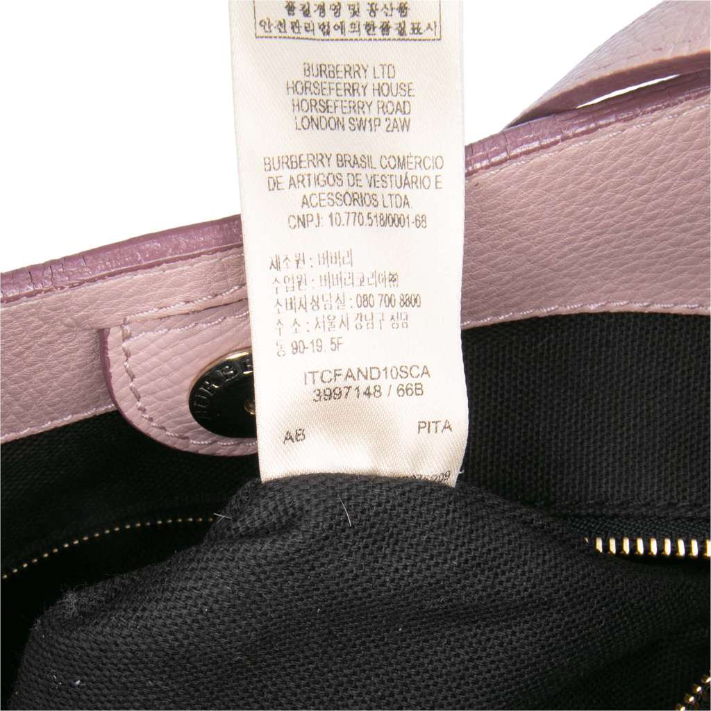Burberry Small Leather and House Check Canvas Canterbury Tote - Detail 1