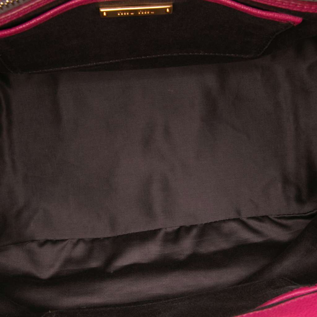 Miu Miu Goatskin Madras Leather Satchel - 4