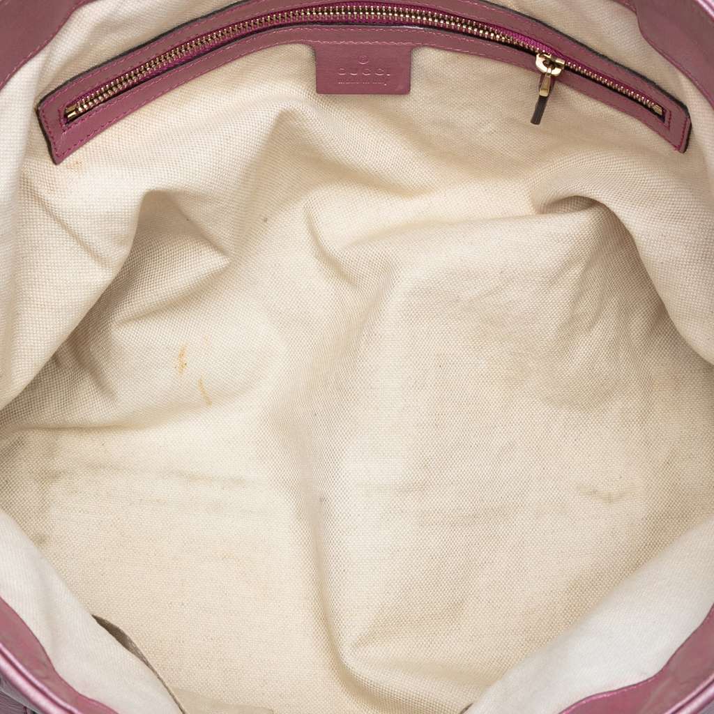 Gucci Metallic Guccissima Heart Bit Tote - 4