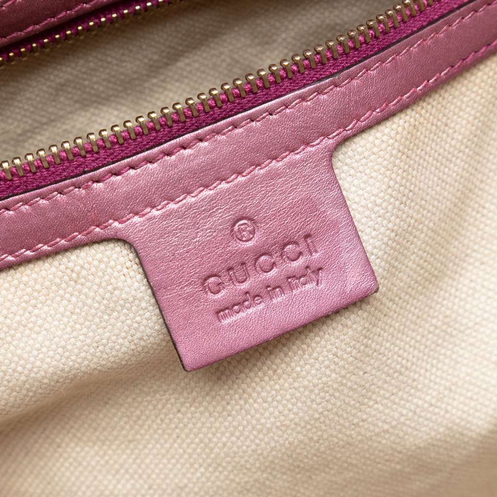 Gucci Metallic Guccissima Heart Bit Tote - 5