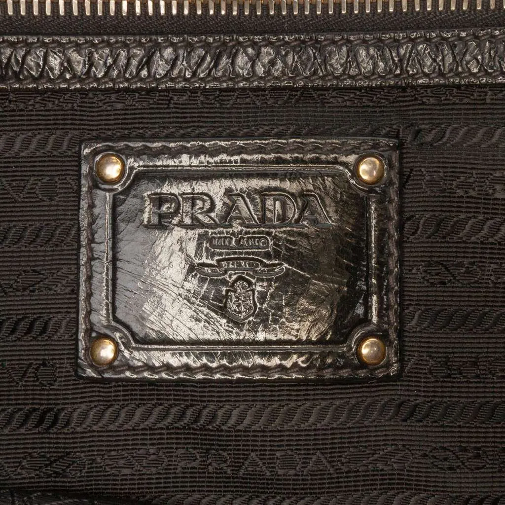 Prada Tessuto Pietre Jeweled Tote Black Good - Box View