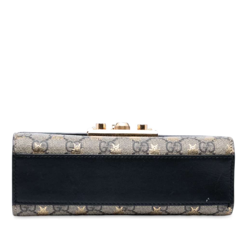 Gucci Small GG Supreme Bee Padlock Crossbody - Image 6