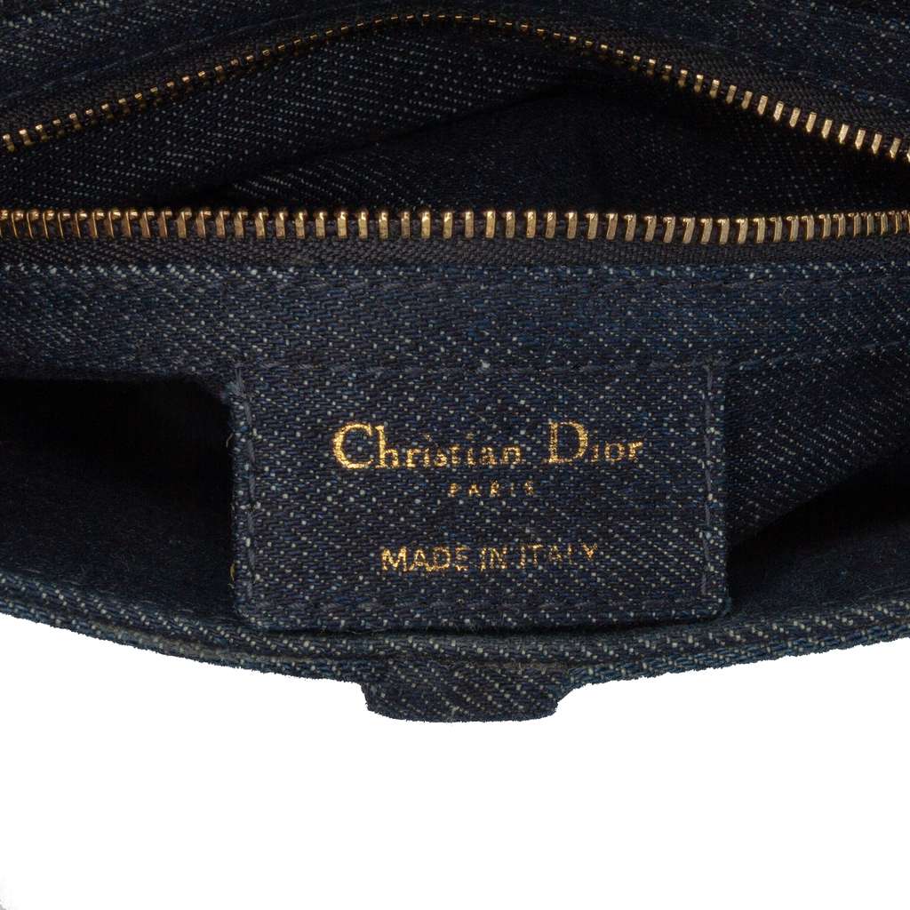 Dior Denim Tie Dye Saddle Bag - Side view