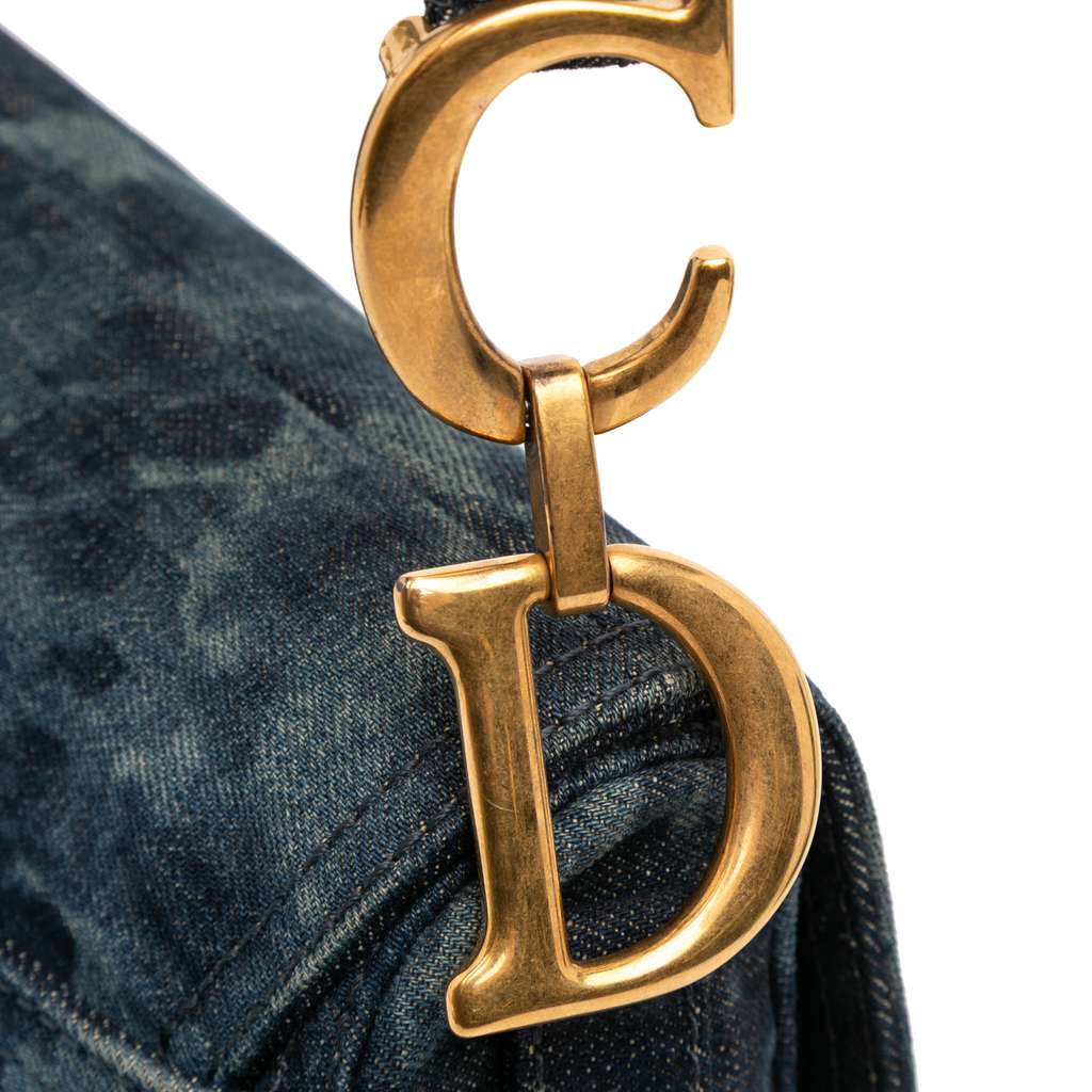 Dior Denim Tie Dye Saddle Bag - Image 10