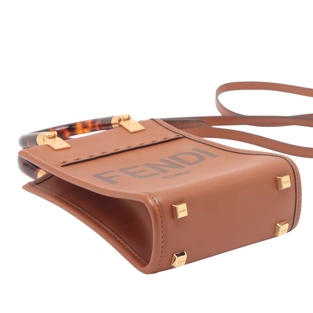 Fendi Mini Leather Sunshine Shopper Tote - Image 6