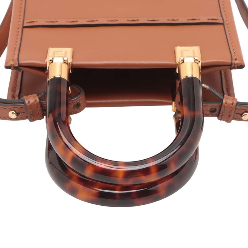 Fendi Mini Leather Sunshine Shopper Tote - Detail 2