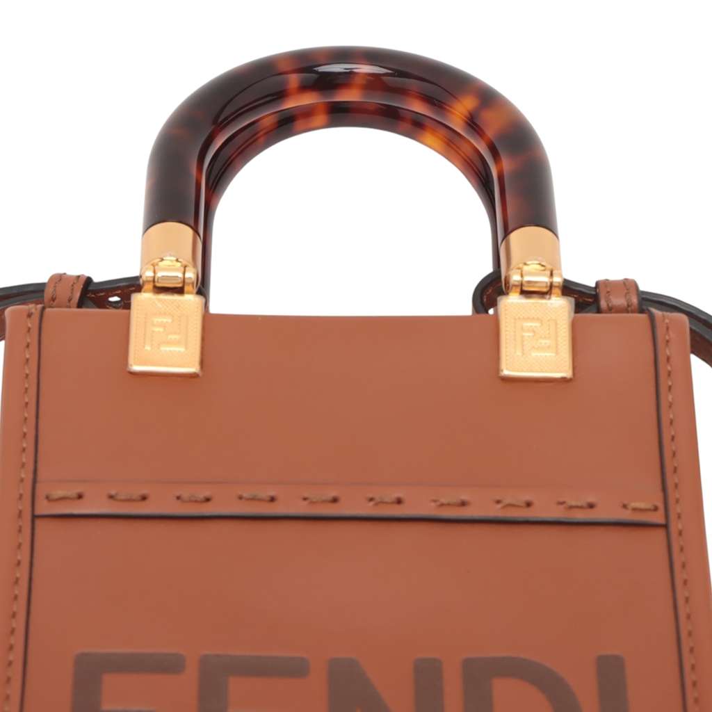 Fendi Mini Leather Sunshine Shopper Tote - Image 10