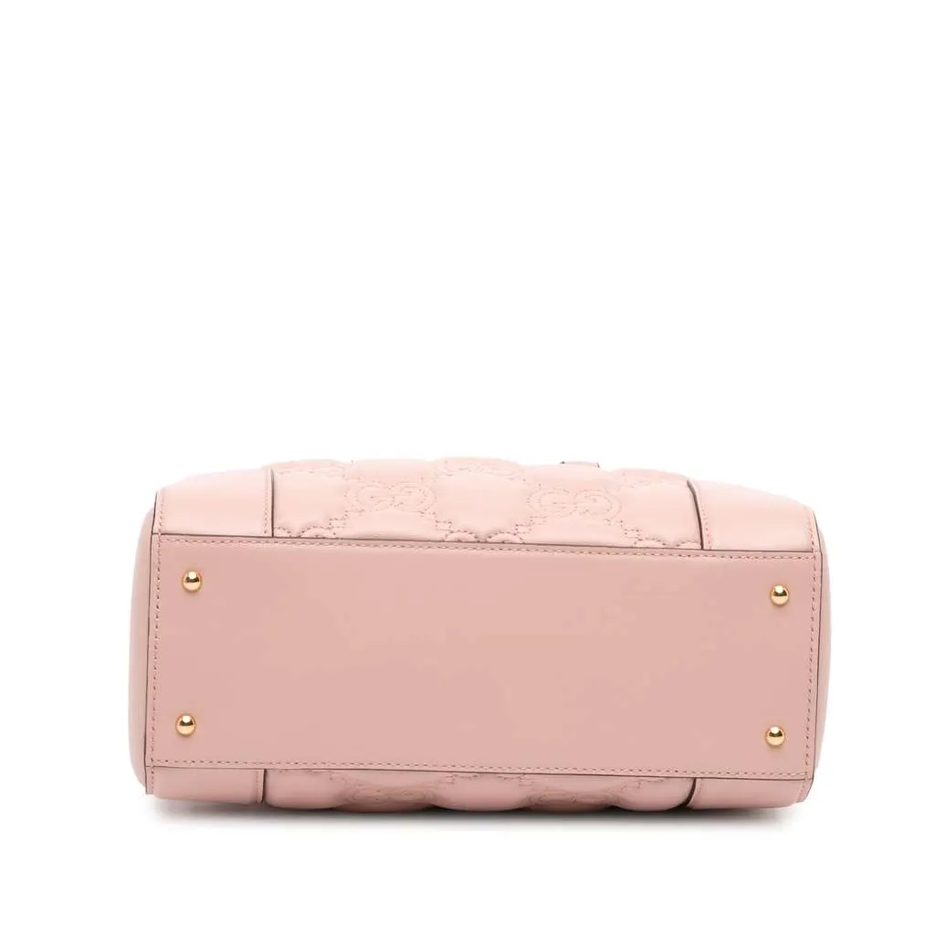 Gucci Mini GG Matelasse Leather Top Handle Bag Pink Leather Very good - Inside View