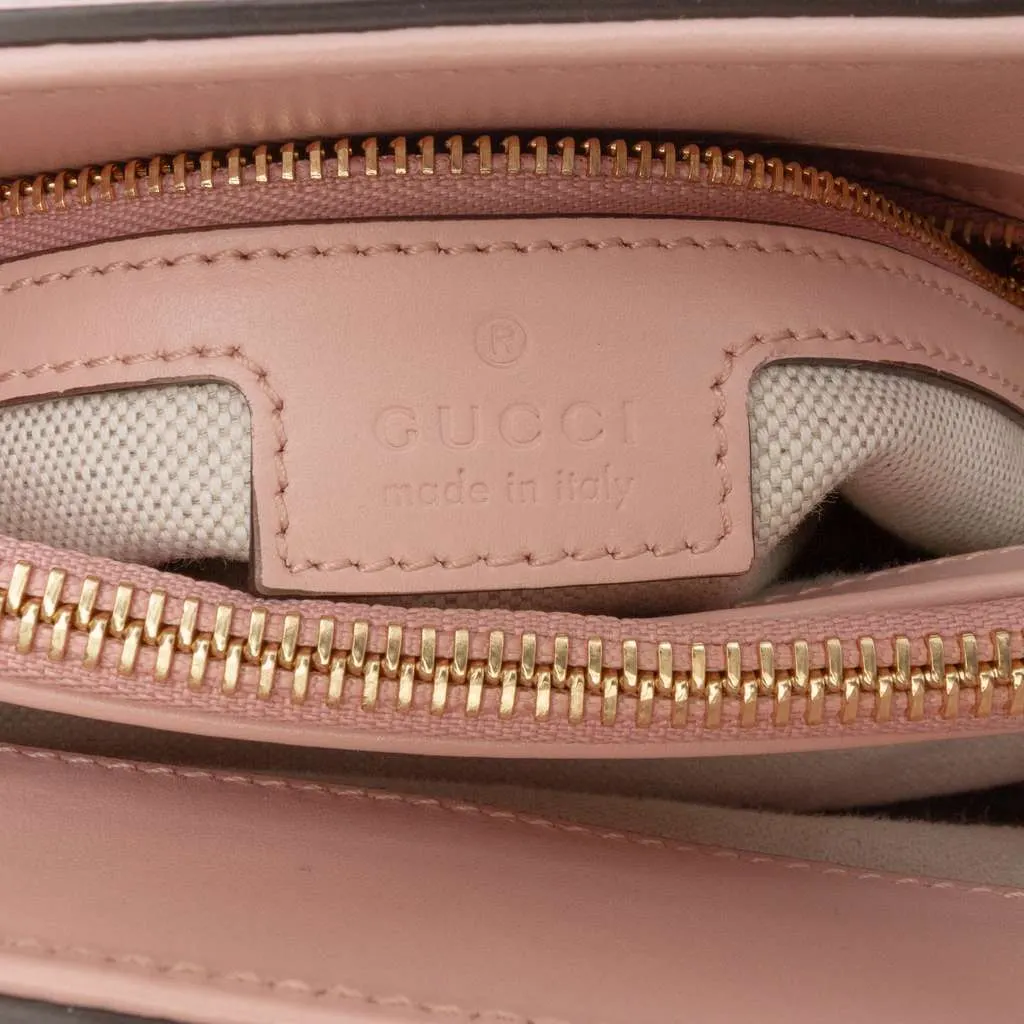 Gucci Mini GG Matelasse Leather Top Handle Bag Pink Leather Very good - Box View