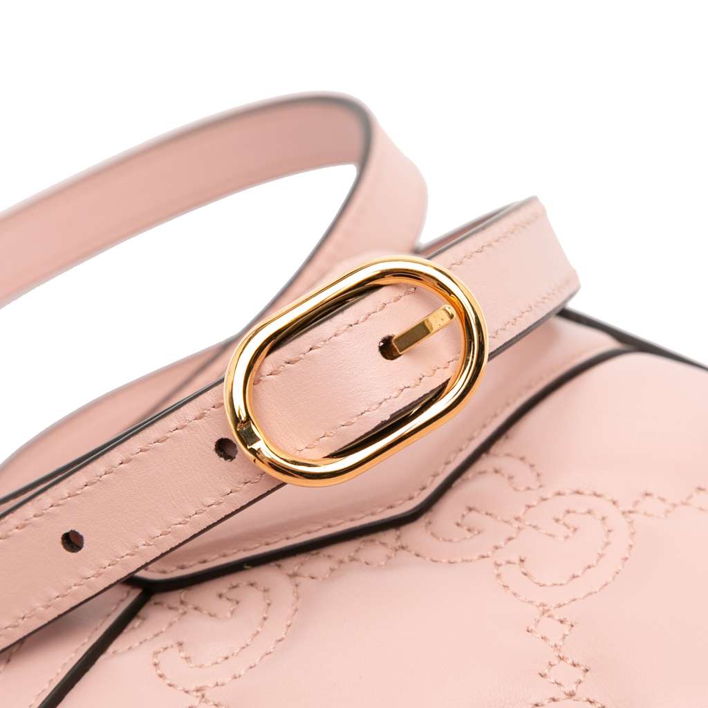 Gucci Mini GG Matelasse Leather Top Handle Bag - Image 10