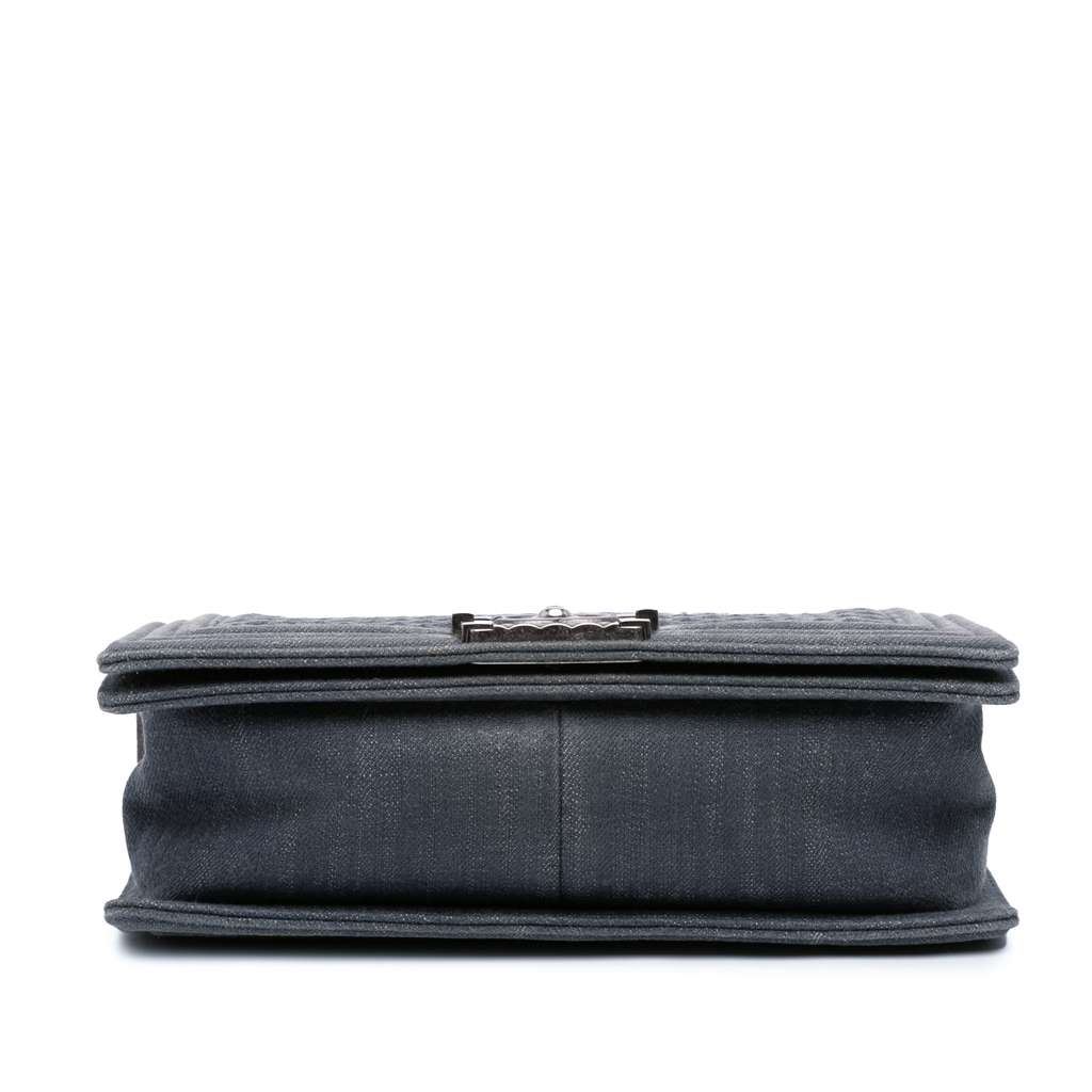 Chanel Medium Embossed Denim Boy Flap - Image 6