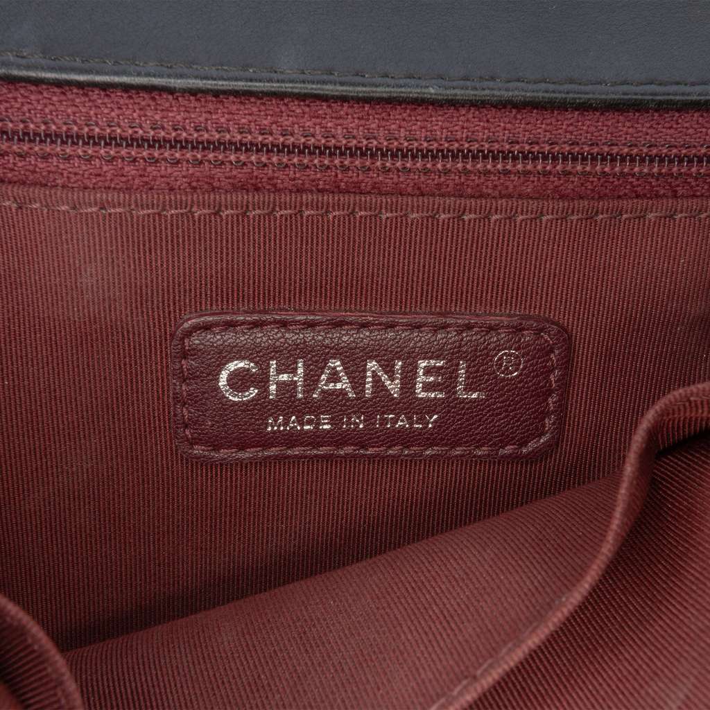Chanel Medium Quilted Velvet Wild Stitch Boy Flap - Side view