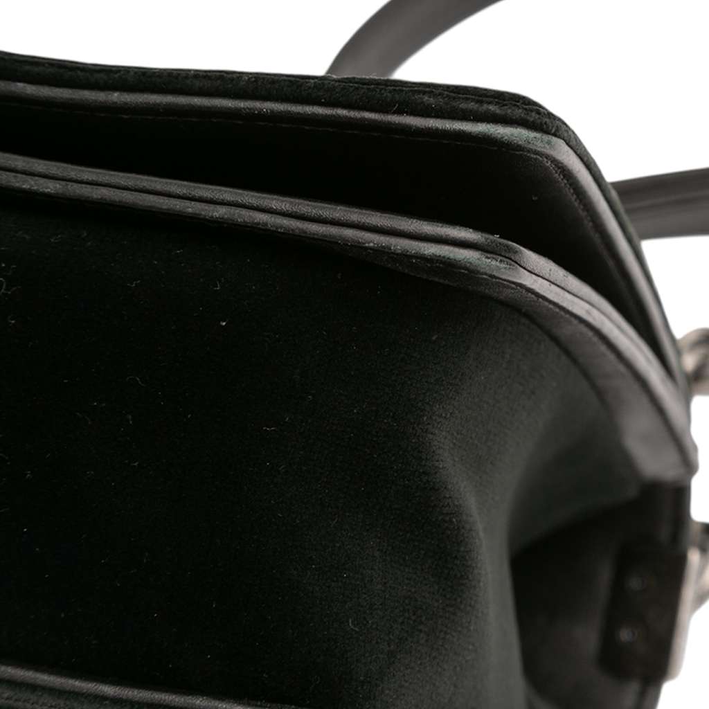 Chanel Medium Quilted Velvet Wild Stitch Boy Flap - Detail 2