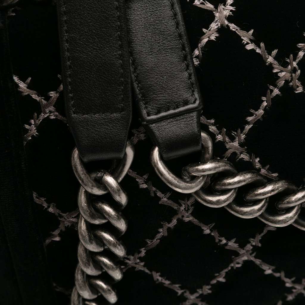 Chanel Medium Quilted Velvet Wild Stitch Boy Flap - Image 11