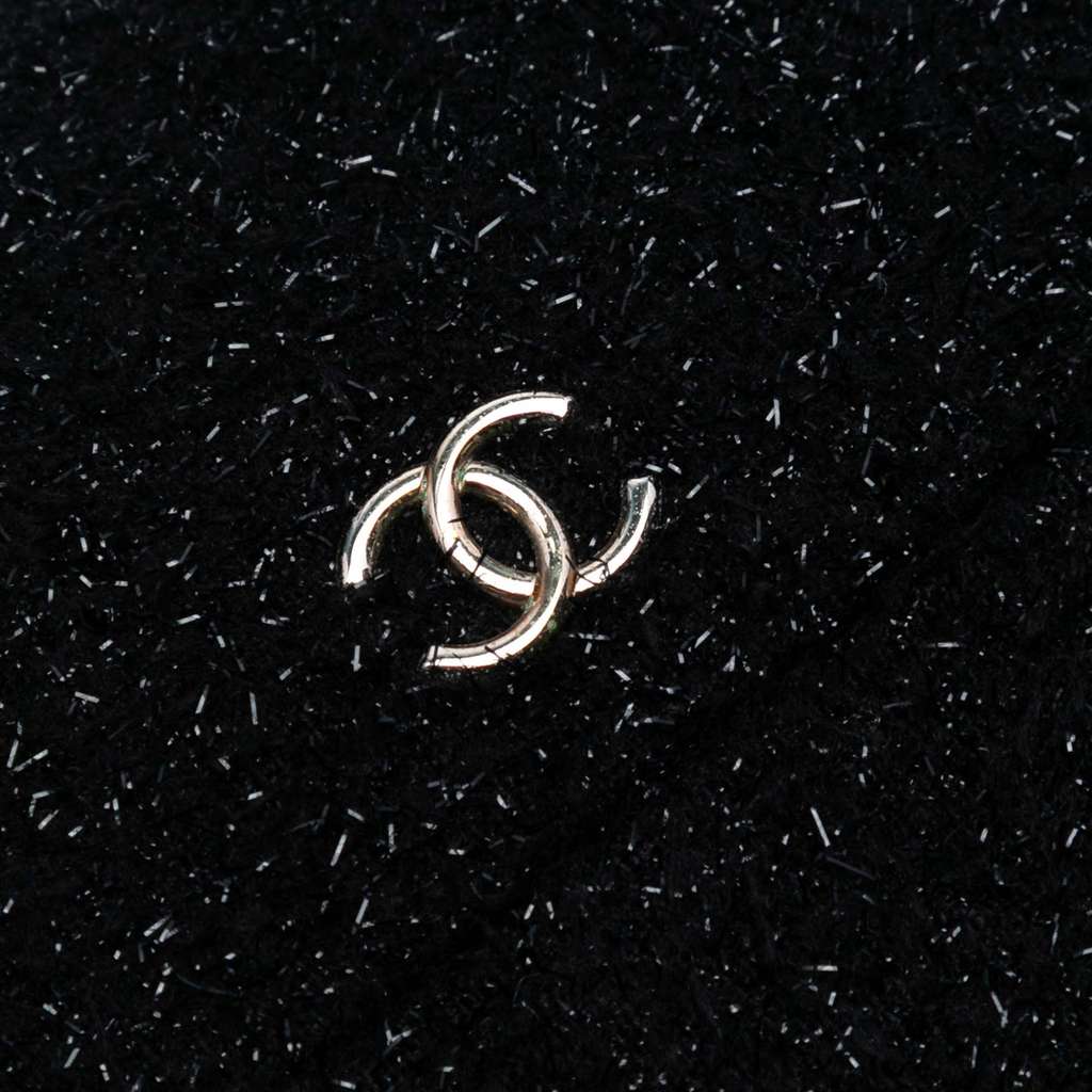 Chanel CC Tweed Chain Around Tablet Holder Crossbody - Side view