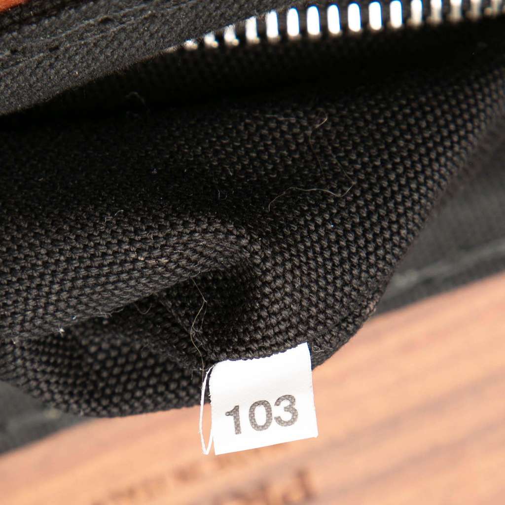 Prada Canvas Wood Handle Canapa Logo Satchel - Detail 2