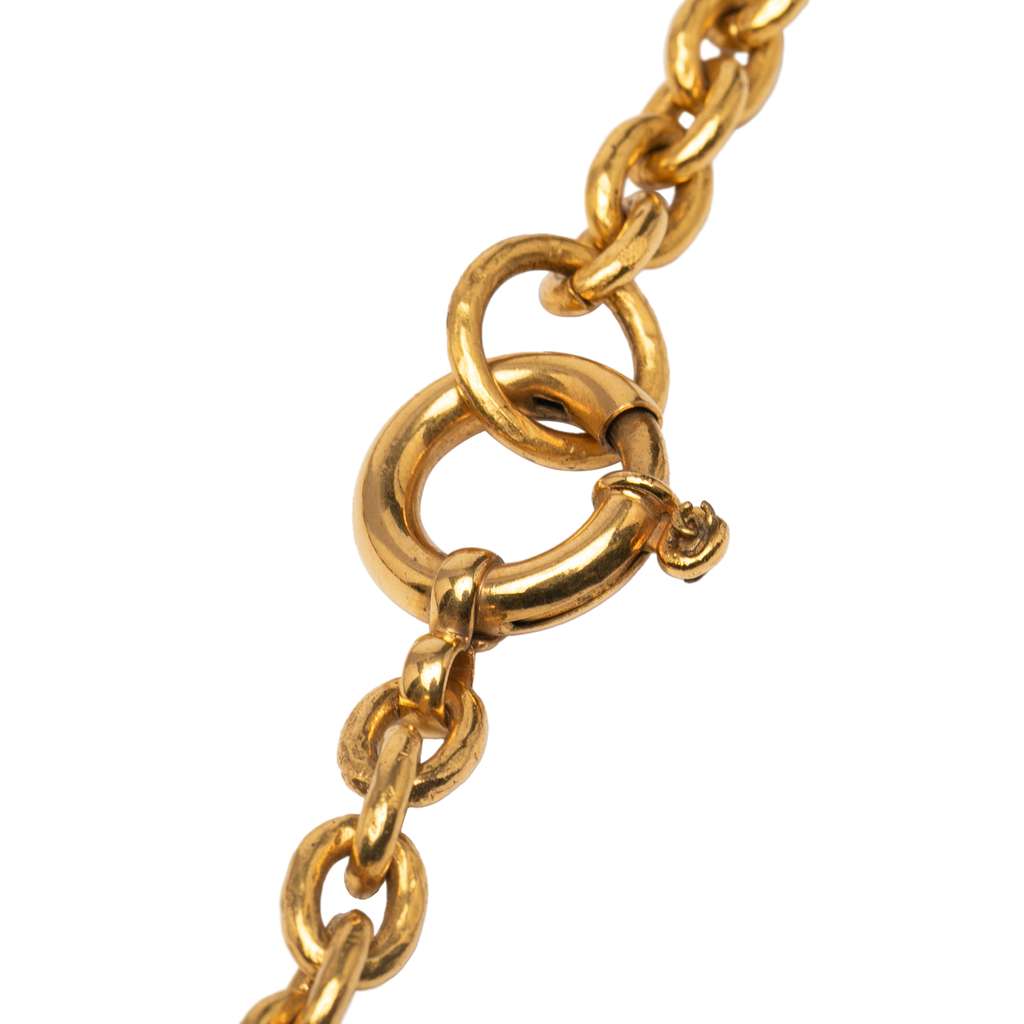 Chanel Gold Plated Triple CC Pendant Necklace - 4