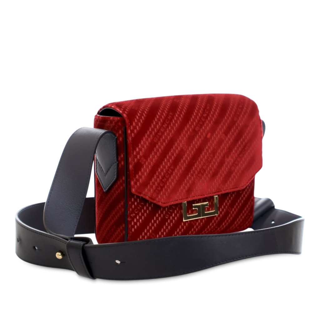 Givenchy Mini Velvet Diagonal Eden Flap - Back view