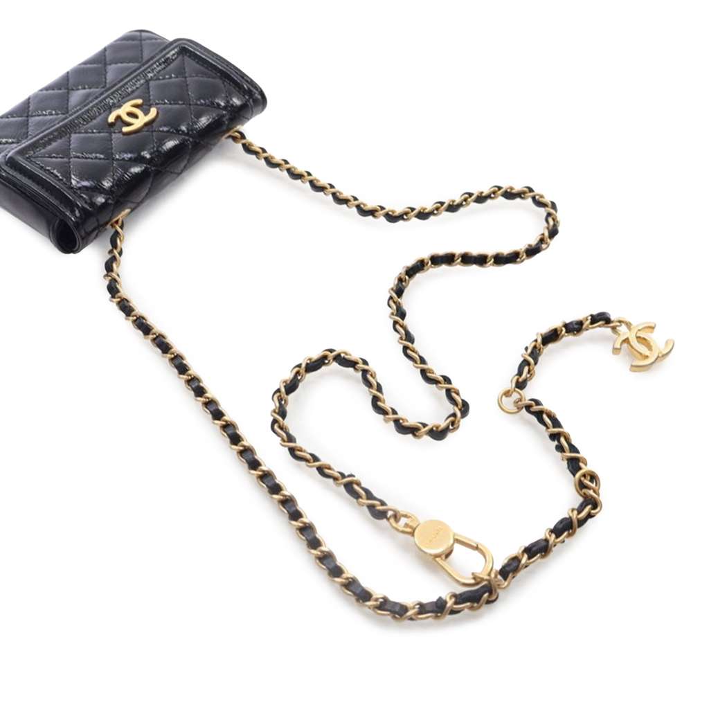 Chanel Quilted Shiny Aged Calfskin Waist Belt Bag - Image 15