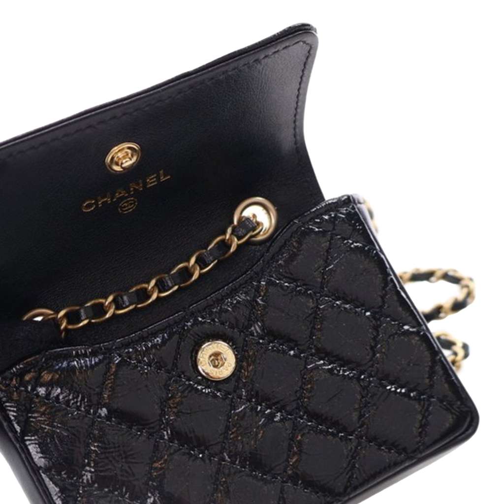 Chanel Quilted Shiny Aged Calfskin Waist Belt Bag - Image 10