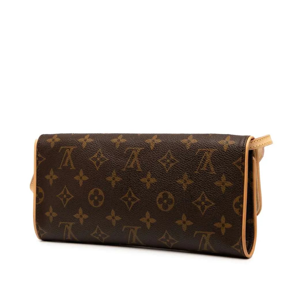 Louis Vuitton Monogram Pochette Twin GM Brown Canvas Good - Back View
