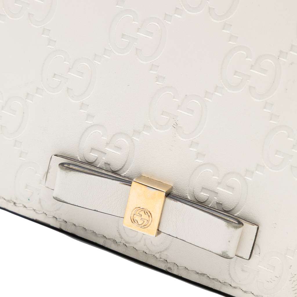 Gucci Mini Guccissima Bow Signature Wallet On Chain - Detail 1