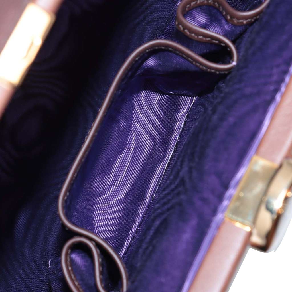 Gucci G Square Suede Ophidia Virgo Top Handle Bag - Side view