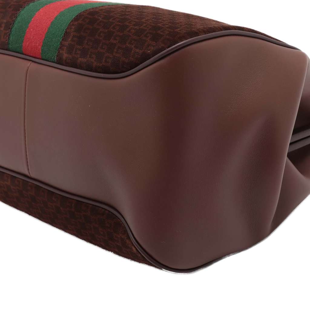 Gucci G Square Suede Ophidia Virgo Top Handle Bag - Detail 1